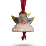 Angelo in Ceramica da Appendere Decorazione Sospesa
