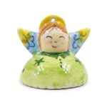 Angelo sospeso in ceramica verde