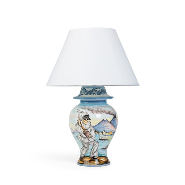 Lume Napoli con pulcinella