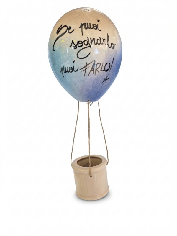 Mongolfiera in Ceramica con Frase Motivazionale