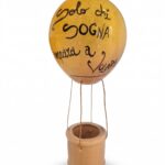 Mongolfiera in Ceramica Gialla con Frase Motivazionale