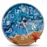 Orologio da Parete in Ceramica Tema Mare con Stella Marina