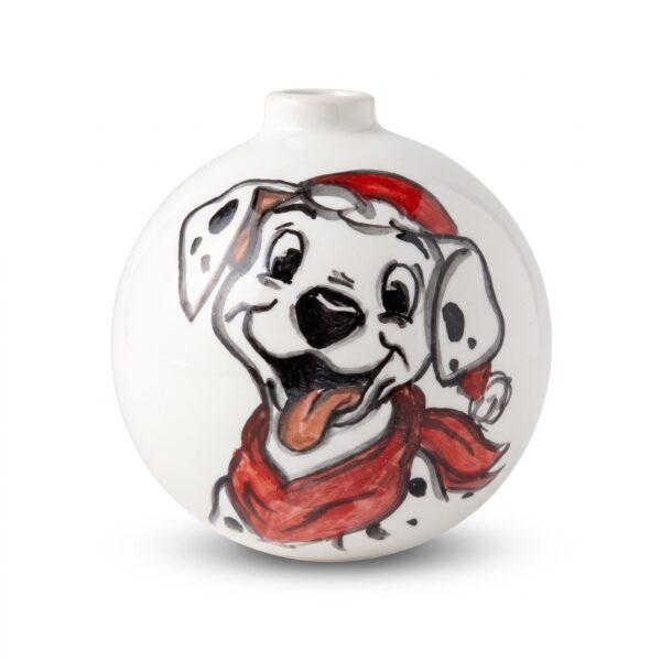 Palla di Natale in ceramica con dalmata