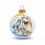 Palla di Natale in ceramica con Natività
