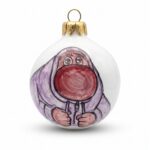Pallina di Natale in Ceramica con Personaggio Timido