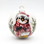 Palla di Natale in ceramica con pinguino