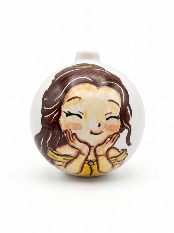 Palla di Natale in ceramica con principessa