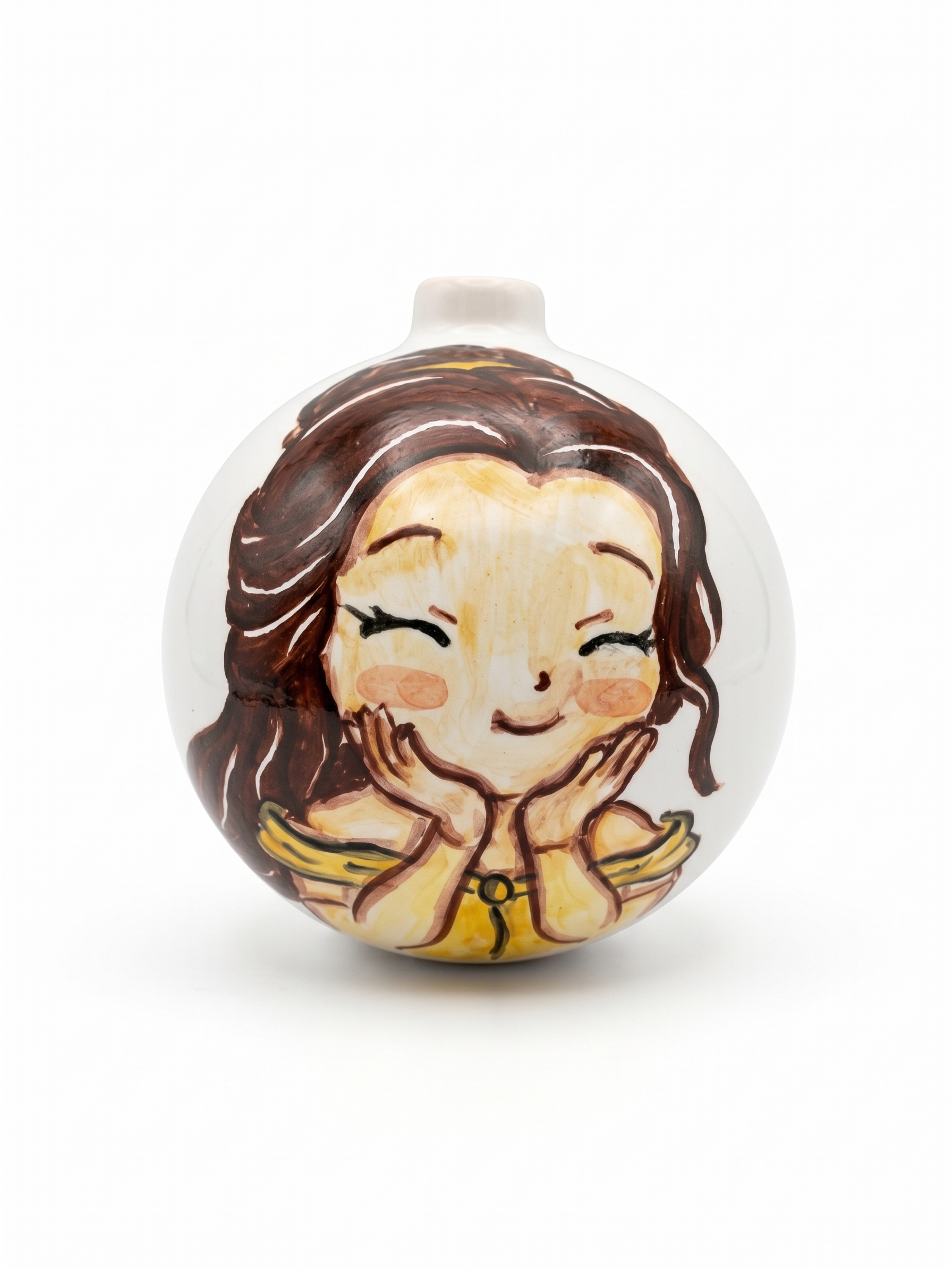Palla di Natale in ceramica con principessa