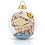 Pallina di Natale in ceramica con principessa