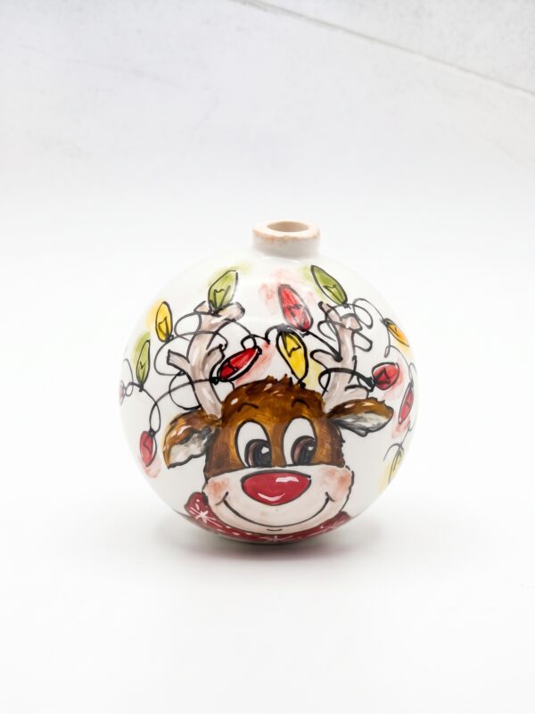 Palla di Natale in ceramica con renna