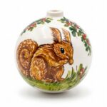 Palla di Natale in ceramica con scoiattolo