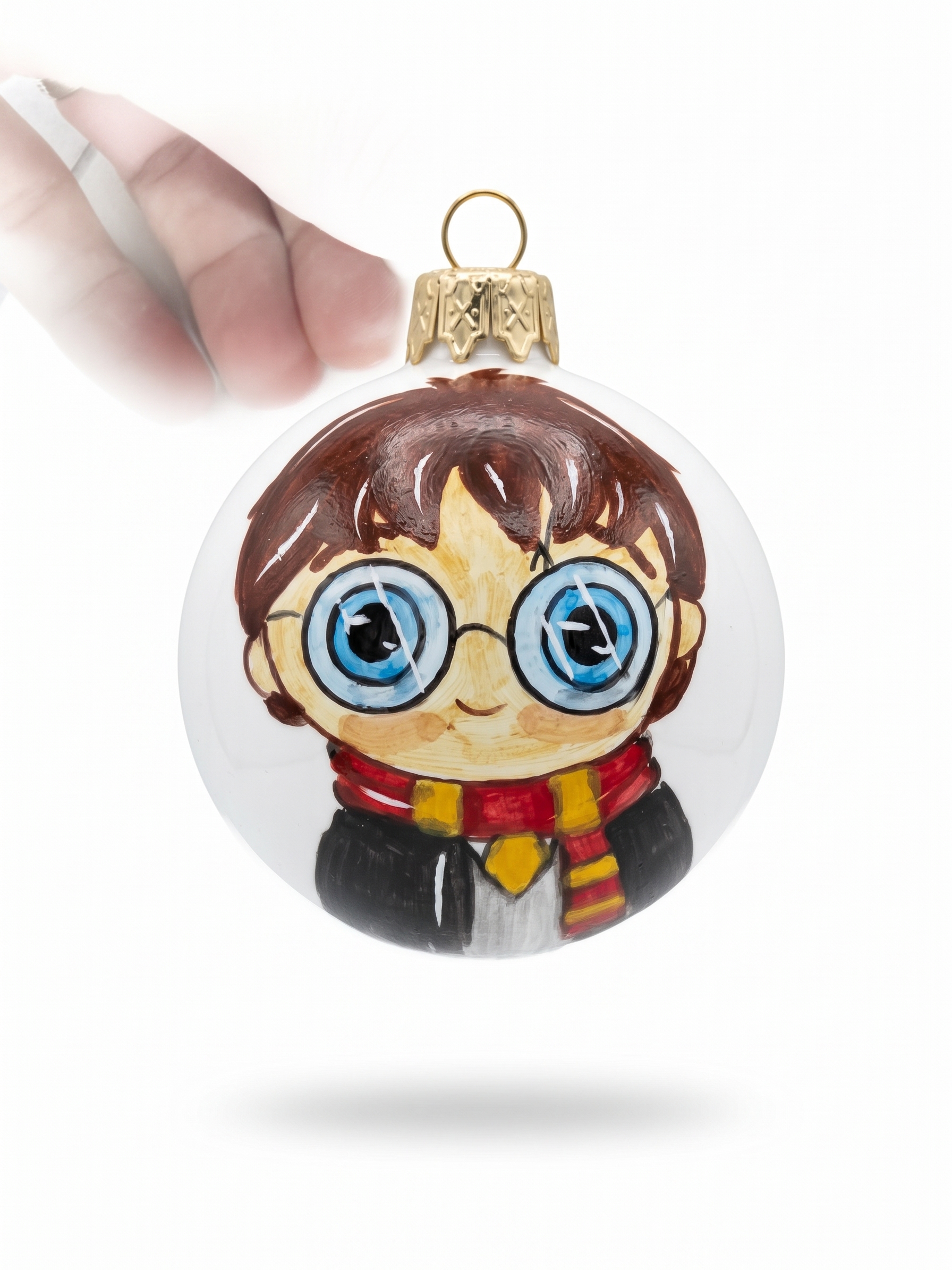 Pallina di Natale in Ceramica con Giovane Mago