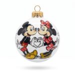 Palla di Natale in ceramica Topolino e Minni