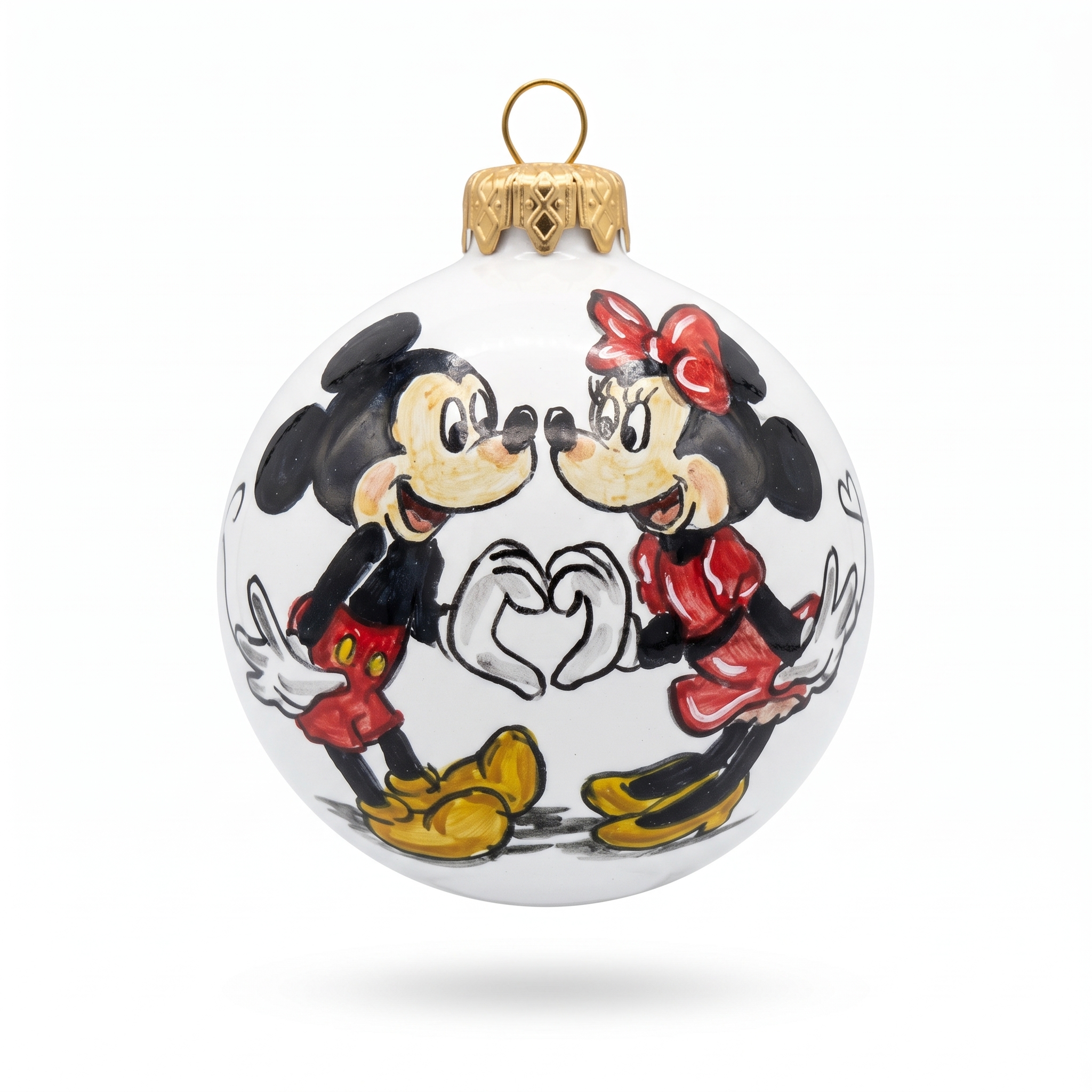 Palla di Natale in ceramica Topolino e Minni Palla di Natale in ceramica Topolino e Minni