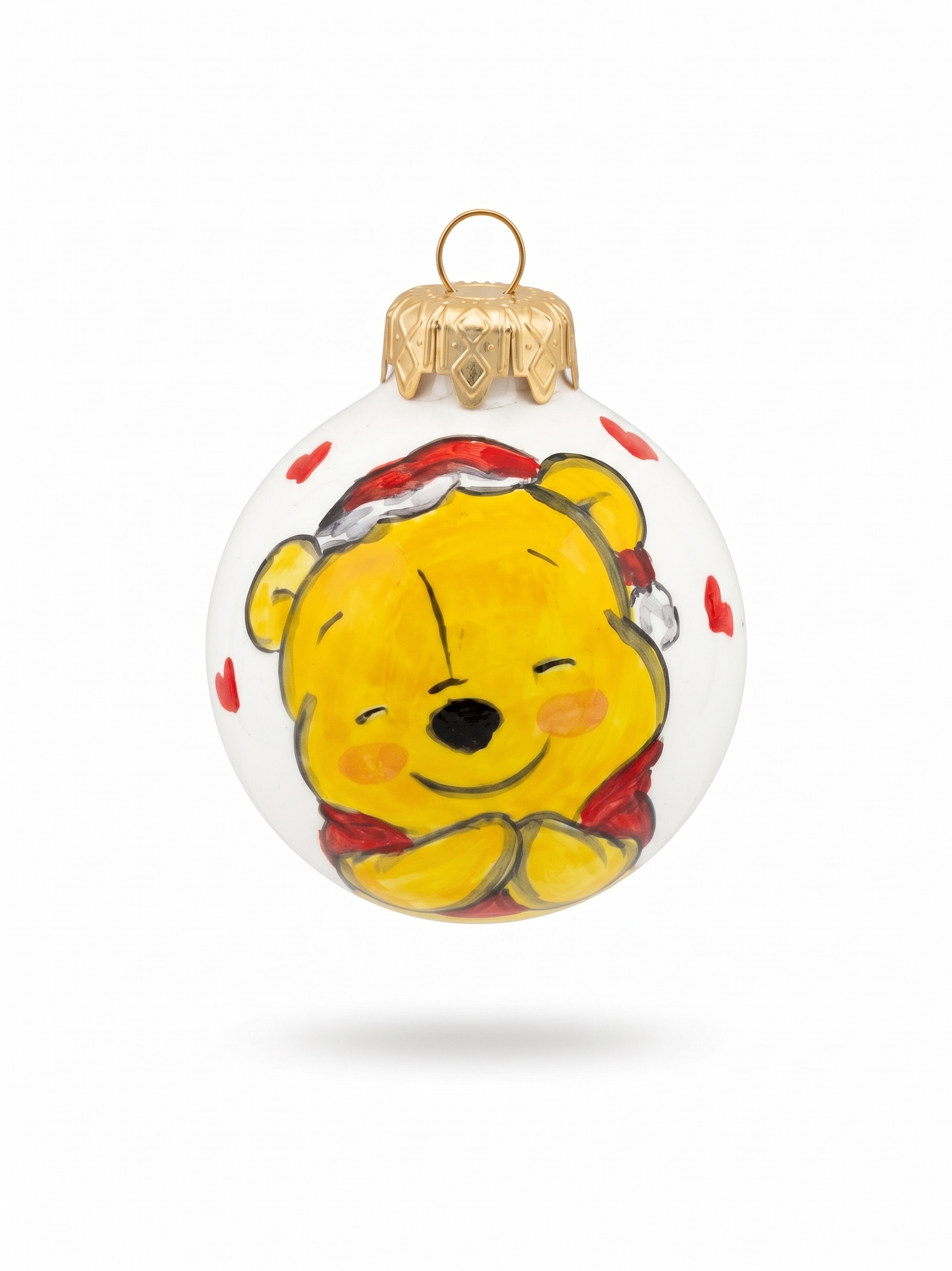 Pallina di Natale in Ceramica con Orsetto Goloso