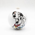Pallina di Natale in ceramica con cani dalmata