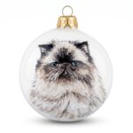 Pallina di Natale in ceramica gatto persiano