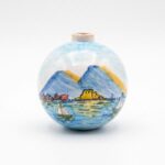 Pallina di Natale in ceramica paesaggio marino