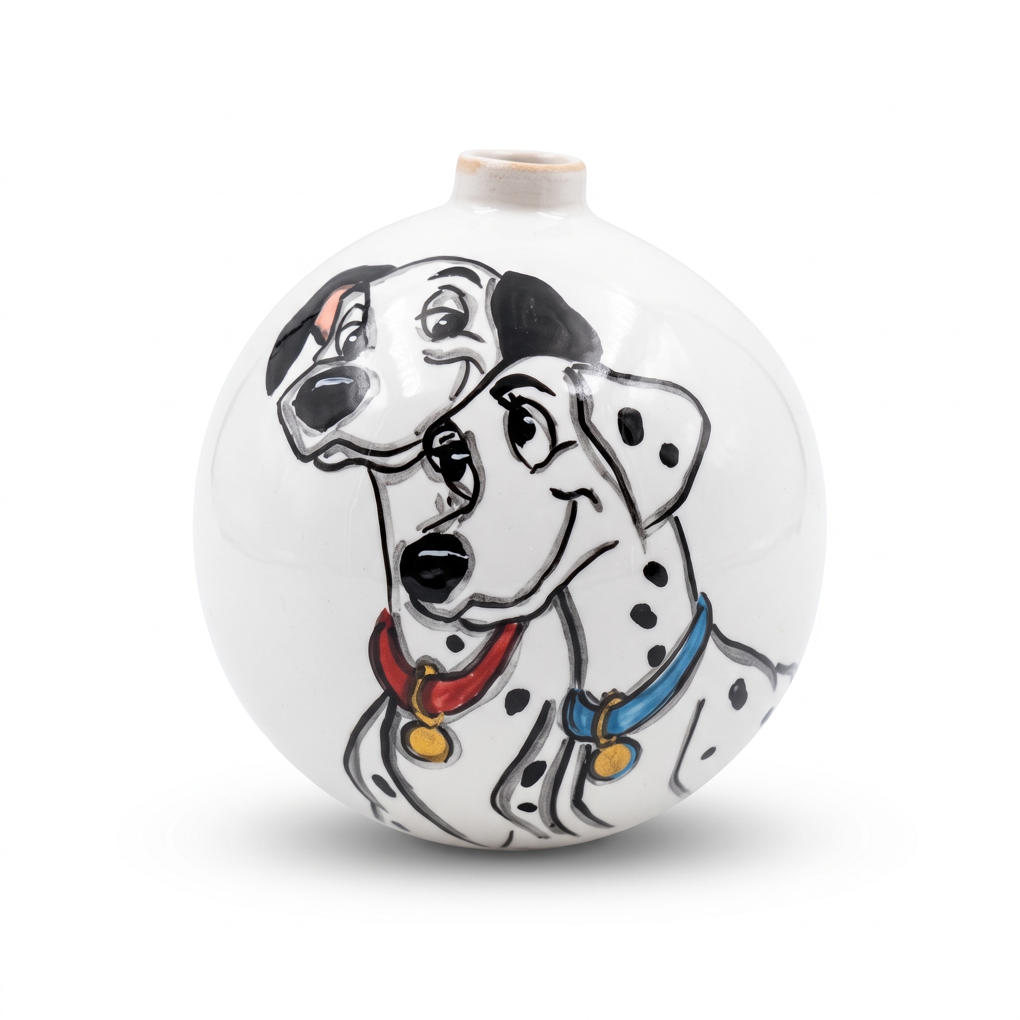 Pallina in ceramica con dalmata Pallina in ceramica con dalmata