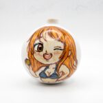 Pallina in Ceramica Piratessa dai Capelli Arancioni
