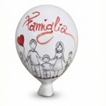 Palloncino in Ceramica 'Famiglia' Decorazione da Parete