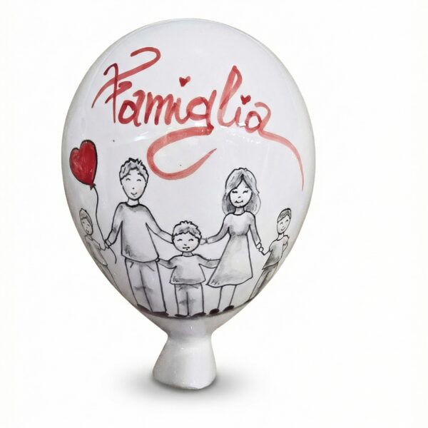 Palloncino in Ceramica 'Famiglia' Decorazione da Parete