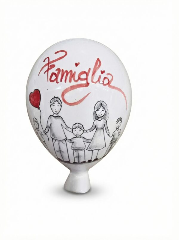 Palloncino in Ceramica 'Famiglia' Decorazione da Parete