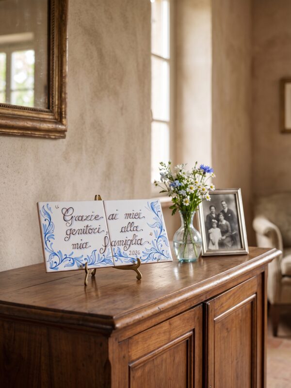 Piastrelle in Ceramica con Dedica alla Famiglia