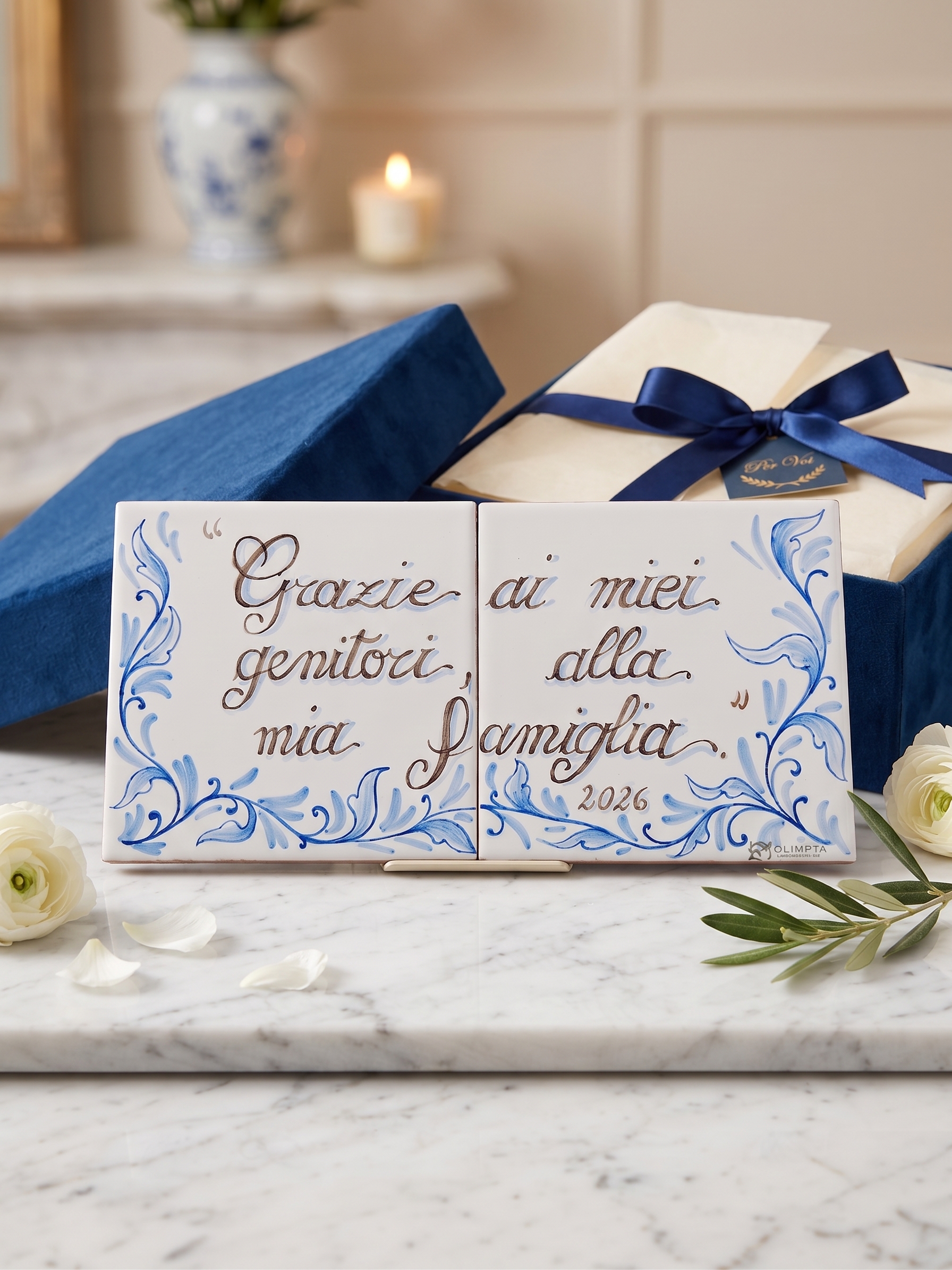 Piastrelle in Ceramica con Dedica alla Famiglia Piastrelle in Ceramica con Dedica alla Famiglia
