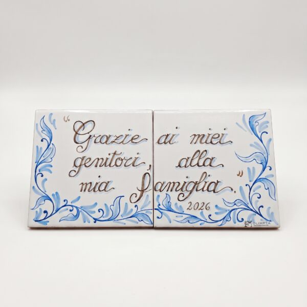 Piastrelle in Ceramica con Dedica alla Famiglia