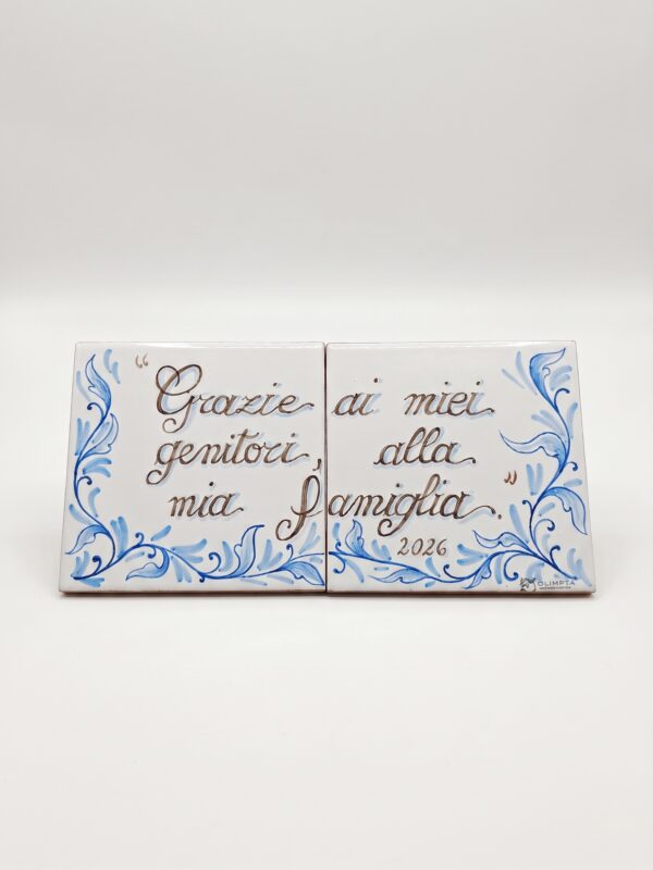 Piastrelle in Ceramica con Dedica alla Famiglia