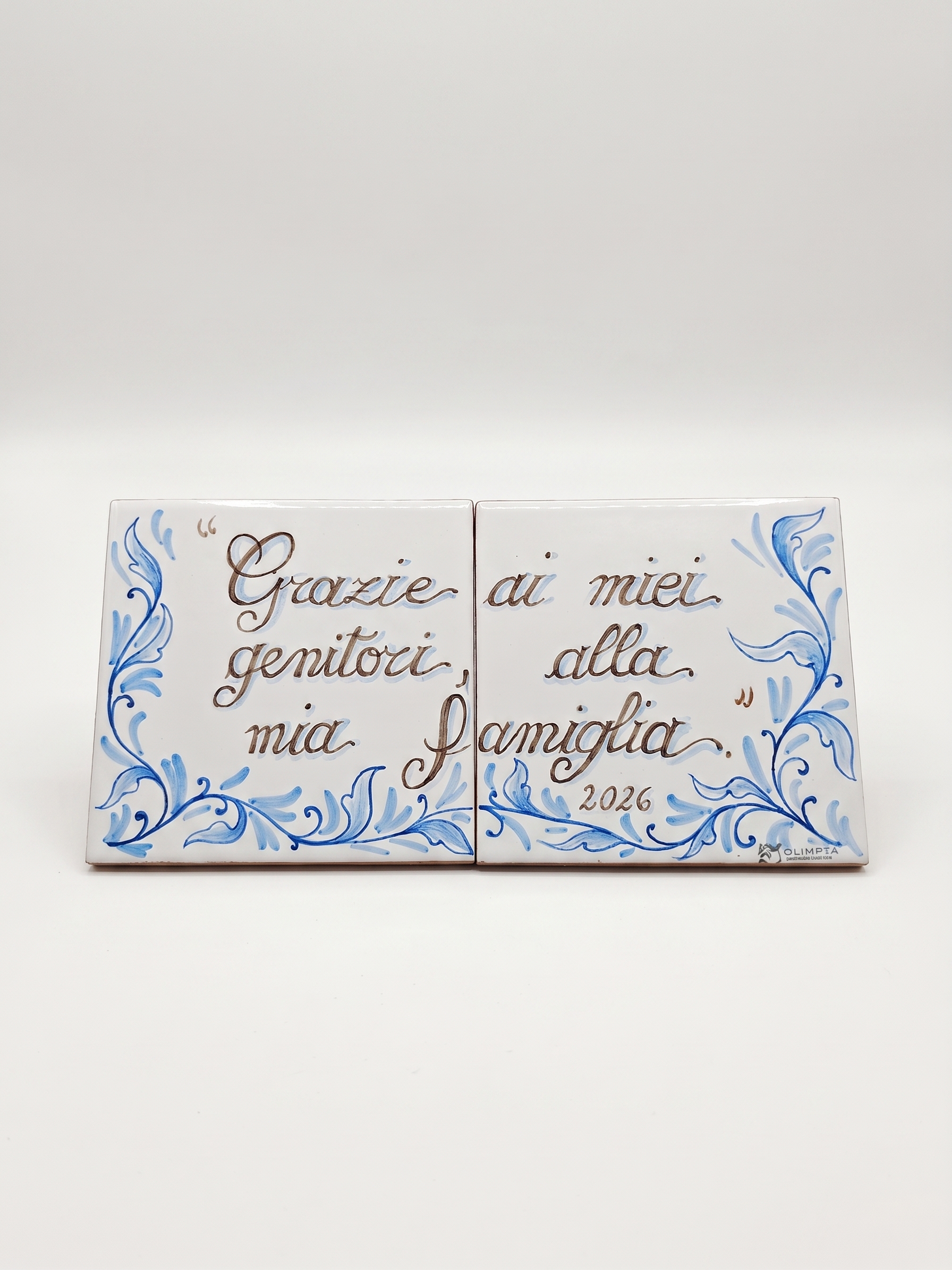 Piastrelle in Ceramica con Dedica alla Famiglia