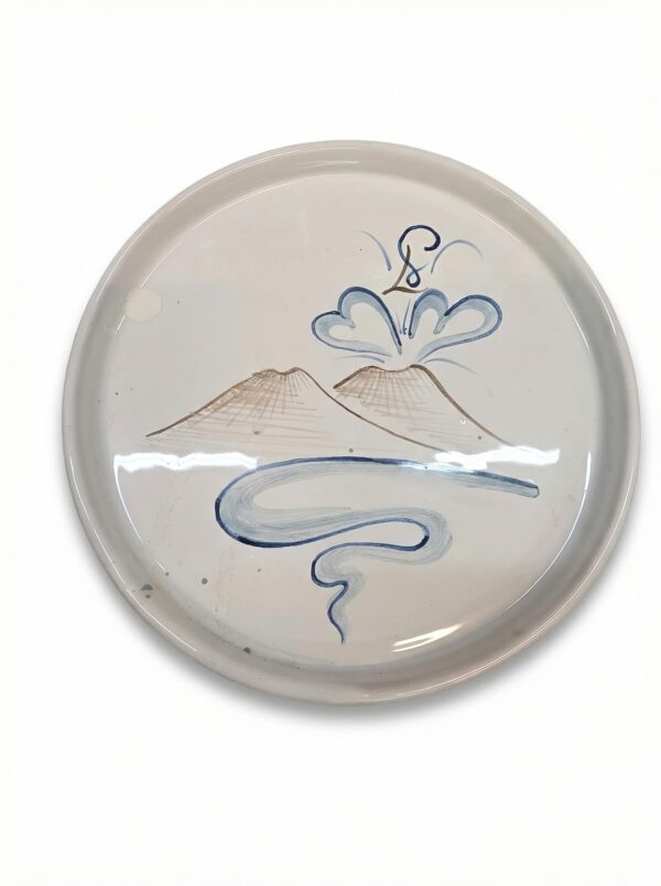 Piatto Decorativo in Ceramica Vesuvio Dipinto a Mano