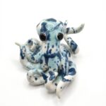 Polpo in Ceramica Artistica Blu Fatto a Mano