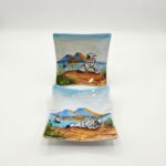Posacenere in Ceramica con Pulcinella e Panorama di Napoli