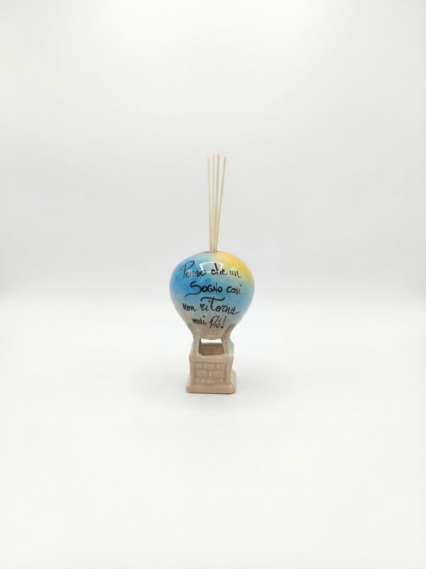 Profumatore Mongolfiera in Ceramica con Frase Sogno