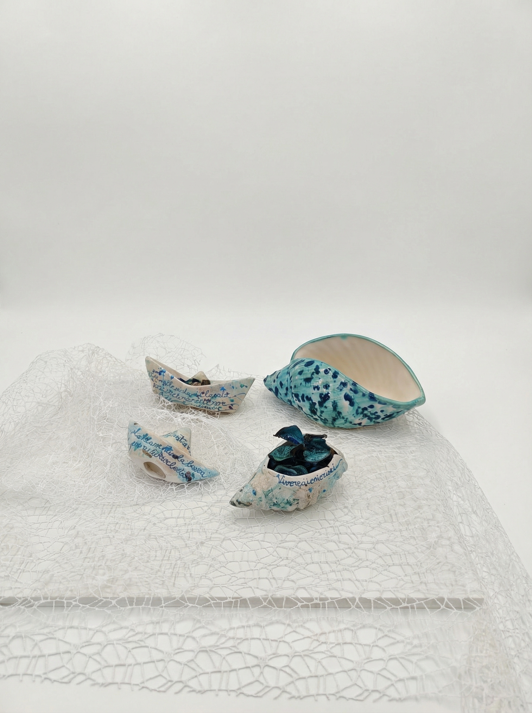 Set Decorativo Marino in Ceramica con Frasi Emozionali