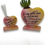 Set Regalo Mamma Cuore Ceramica Profumatore e Vasetto