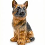 Statua Cane Pastore Tedesco in Ceramica Decorativa