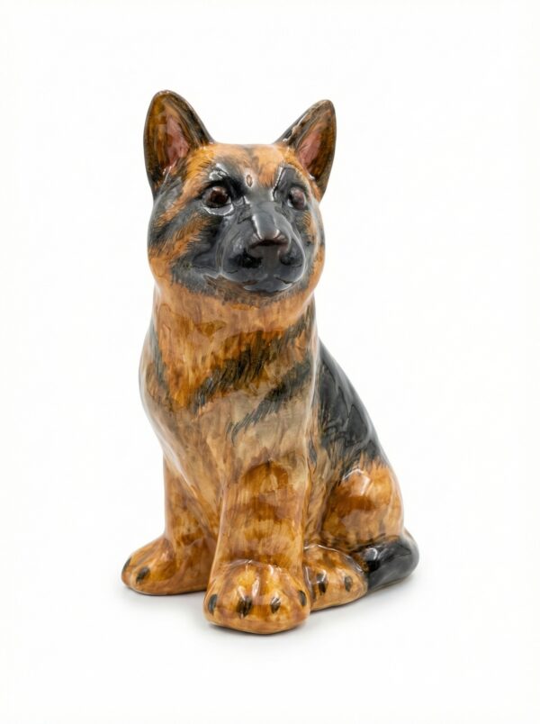 Statua Cane Pastore Tedesco in Ceramica Decorativa