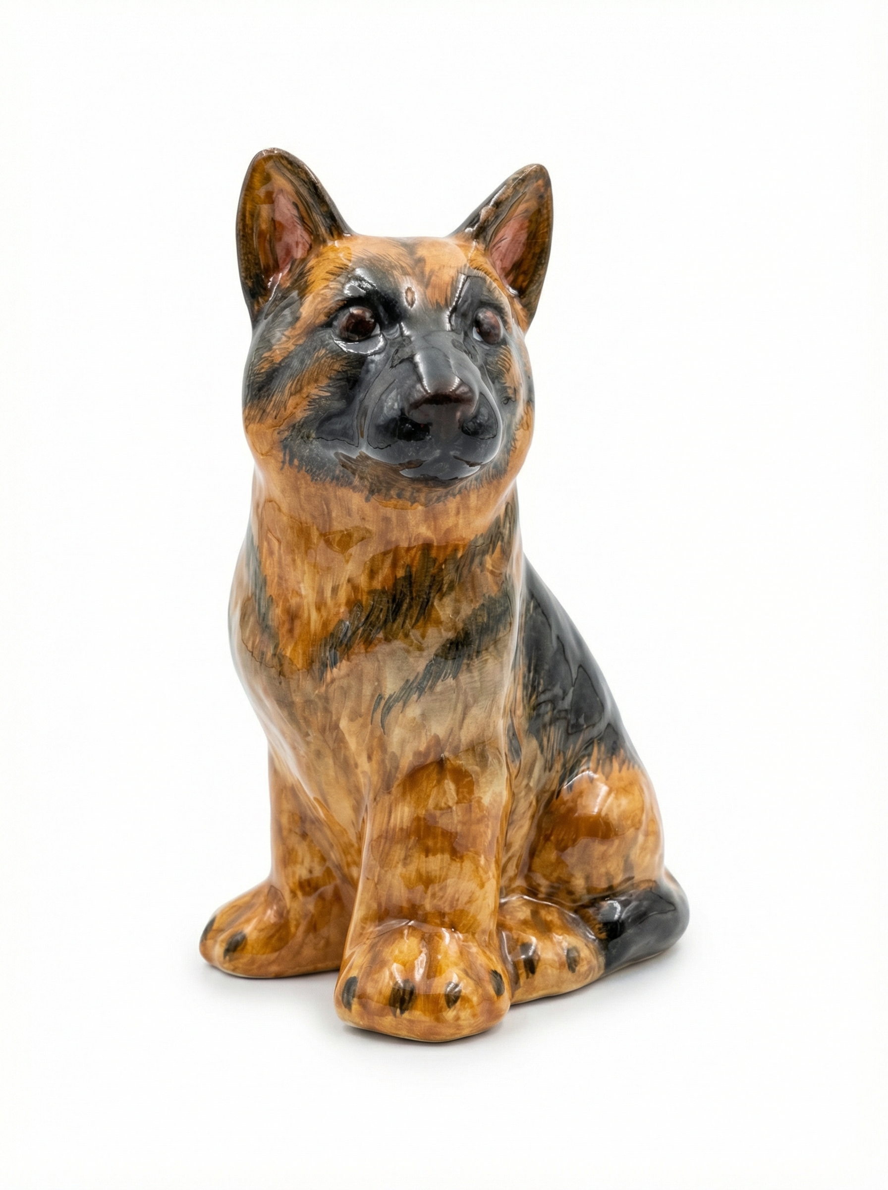 Statua Cane Pastore Tedesco in Ceramica Decorativa