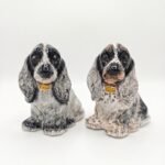 Statuette Cani Cocker in Ceramica Pippino e Plutino