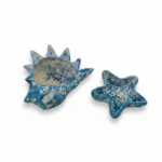 Svuotatasche in ceramica marina conchiglia e stella blu