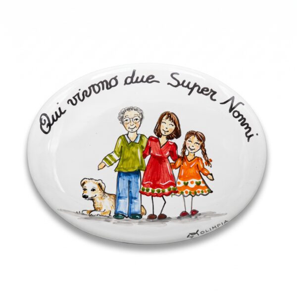 Targa in ceramica Super Nonni