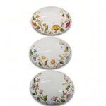 Targhetta Ovale in Ceramica Decorata a Mano con Fiori