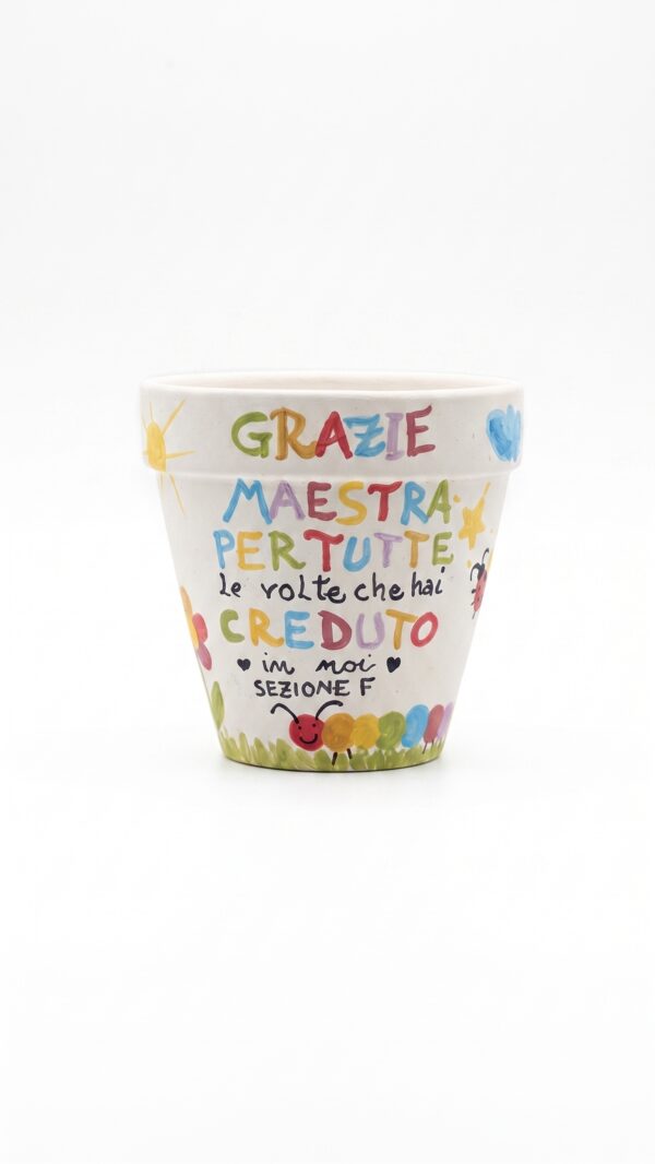 Vaso in Ceramica con Dedica per Maestra - Regalo Fine Anno