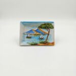 Vassoio in Ceramica con Paesaggio Marino e Vesuvio