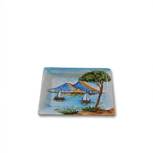 Svuota tasche in Ceramica con Paesaggio Marino e Vesuvio